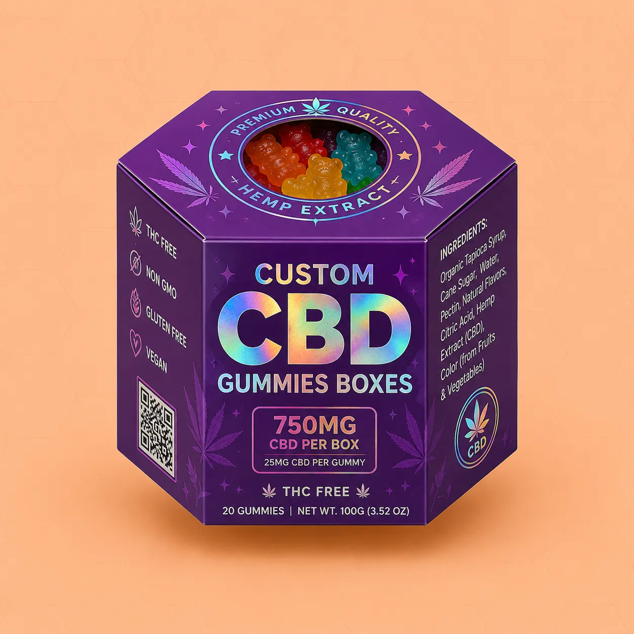 Custom CBD Gummies Boxes