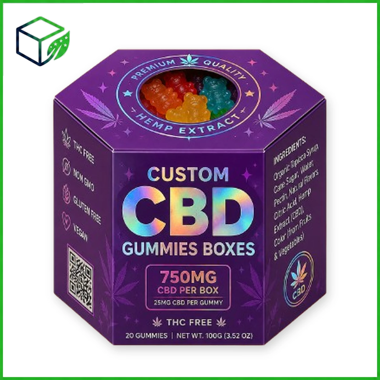 Custom CBD Gummies Boxes