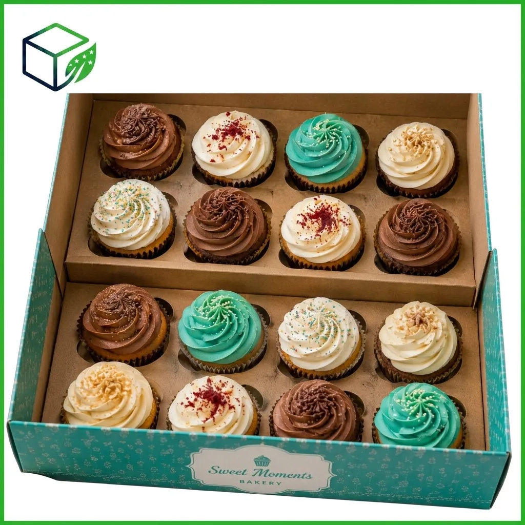 Kraft Cupcake Boxes with Inserts