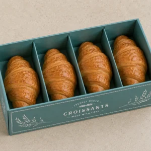 Custom Croissant Display Box with Divider Inserts