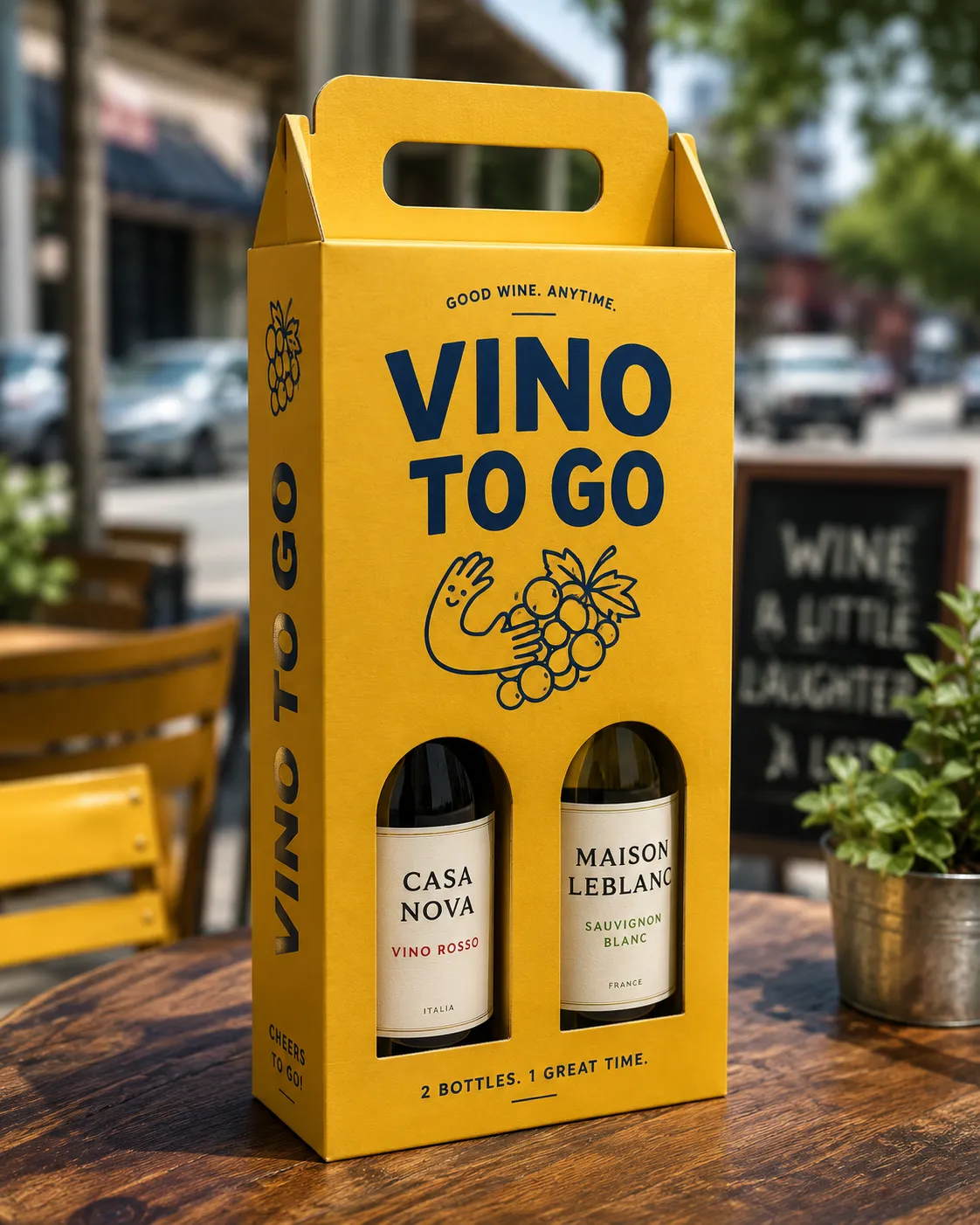 Wine Carrier Box with Handle