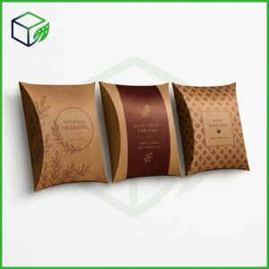 Recycled Kraft Pillow Box
