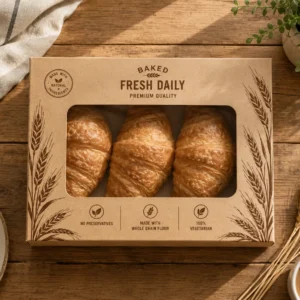 custom Croissant   Kraft Window Box