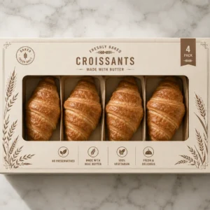 custom Croissant   Multi-Pack Tray Box (4or 6pack)