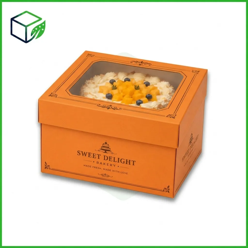 Custom Cake Box with Clear Window