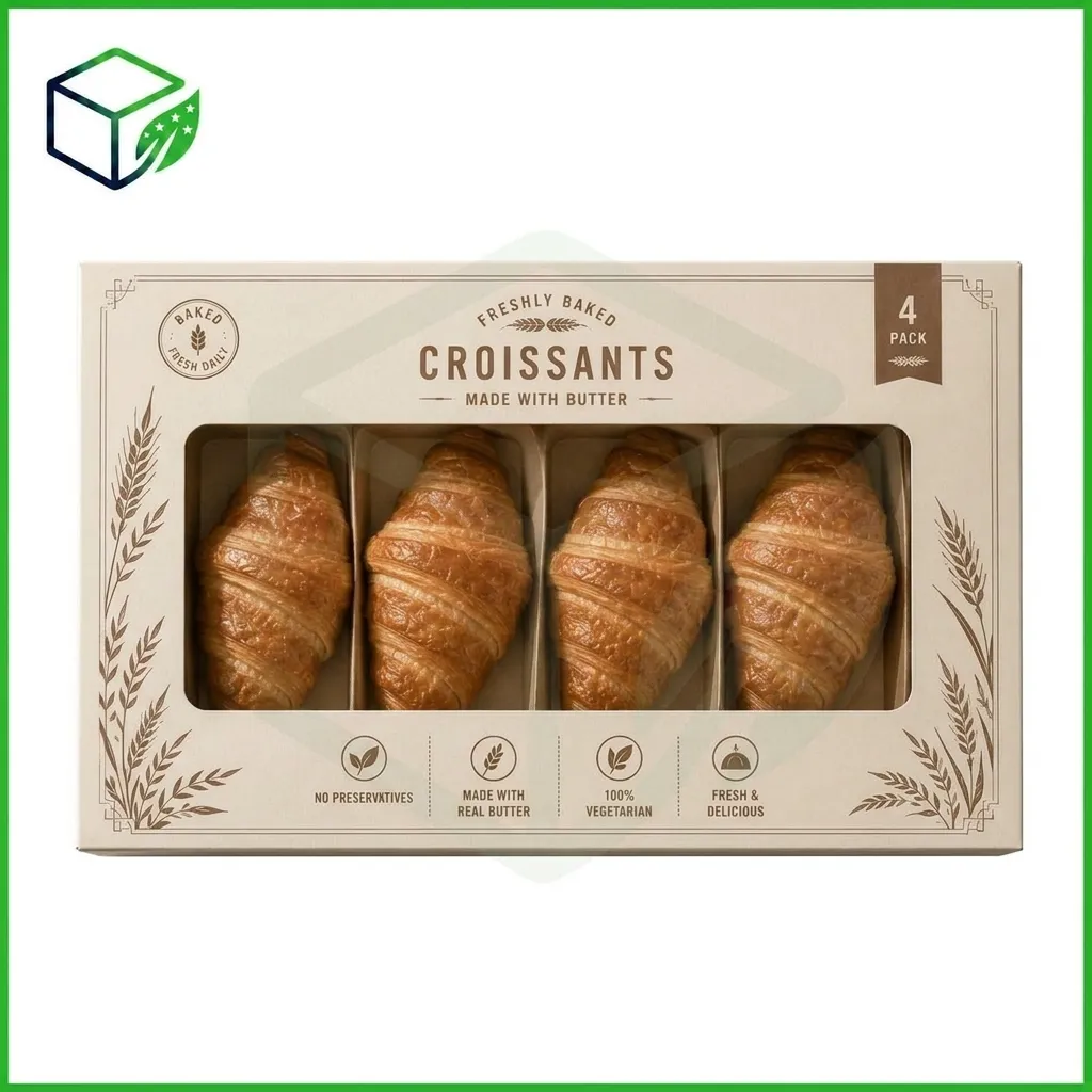 Custom Croissant Multi-Pack Tray Box (4 or 6 pack)