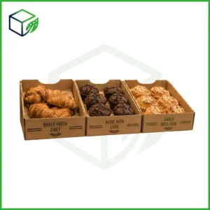 Custom croissant Corrugated Bakery Tray
