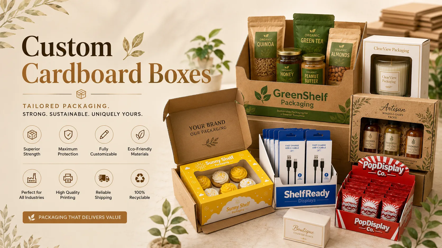 Custom Corrugated Boxes Banner