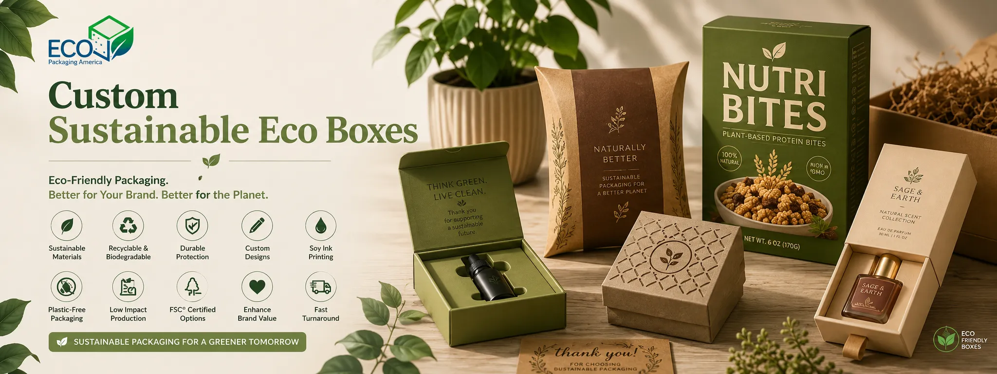 Custom Sustainable eco Boxes Banner