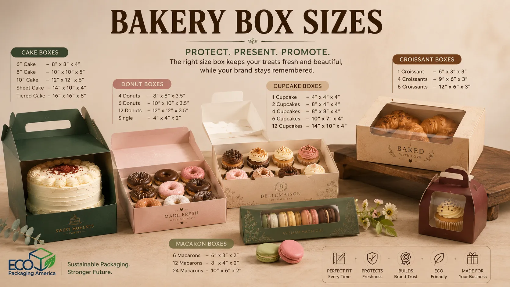 bakery box sizes