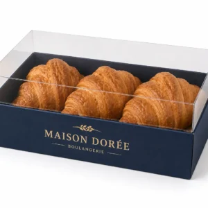 Custom Croissant  Rigid Presentation Box with Clear Lid