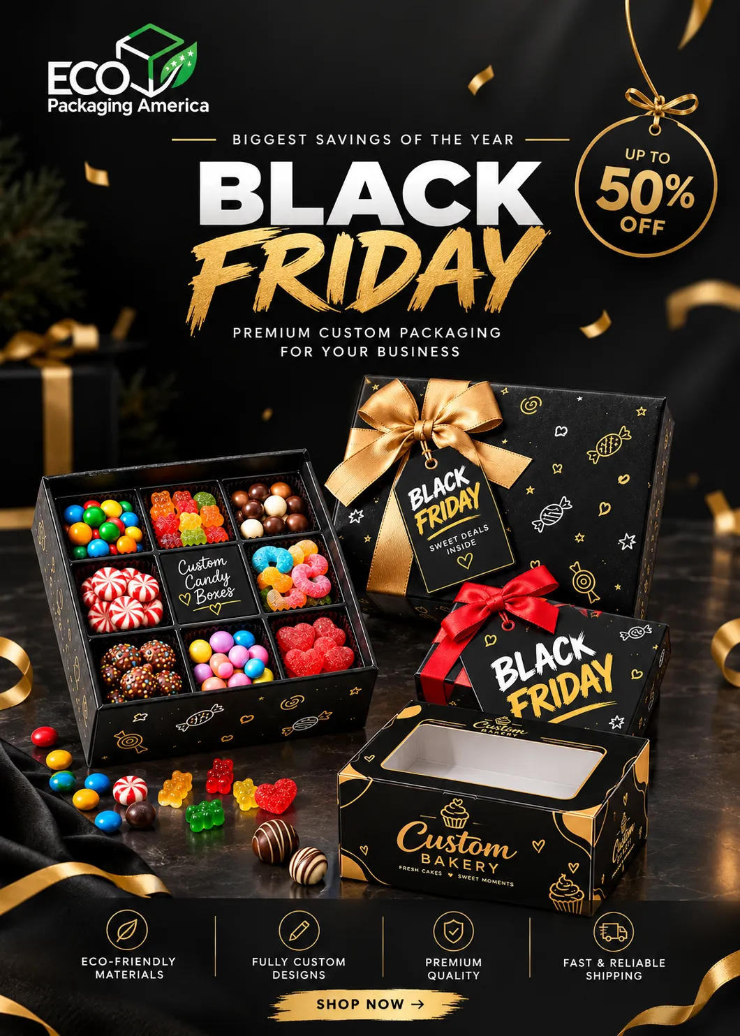 Eco Packaging America custom Black Friday boxes