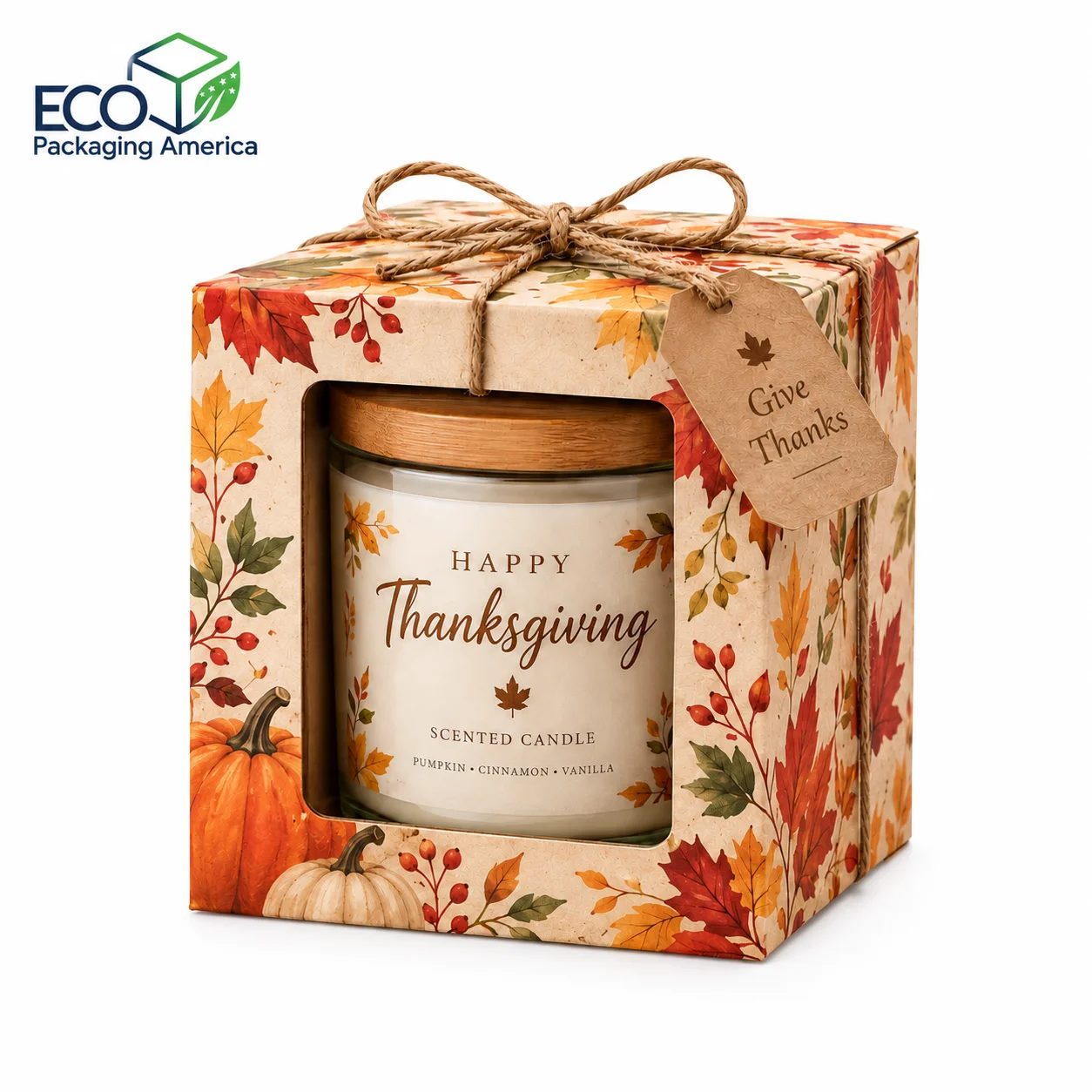 Custom Thanks Giving Candle Box