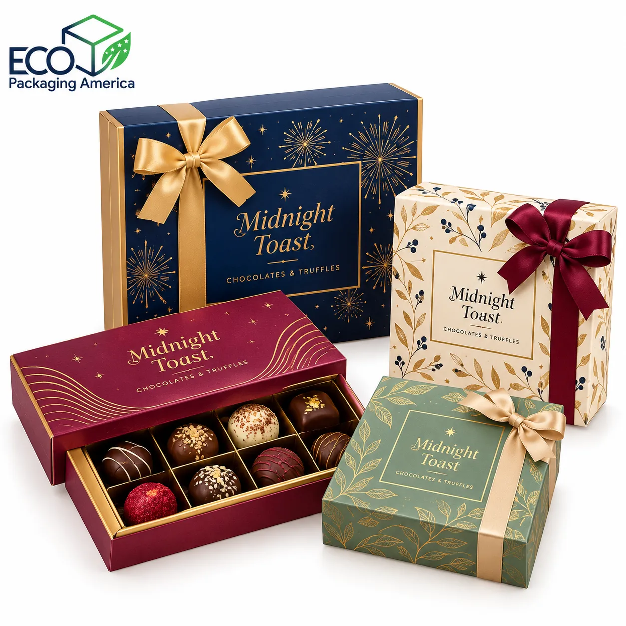 Custom New Year's Eve Chocolates & Truffles Packaging