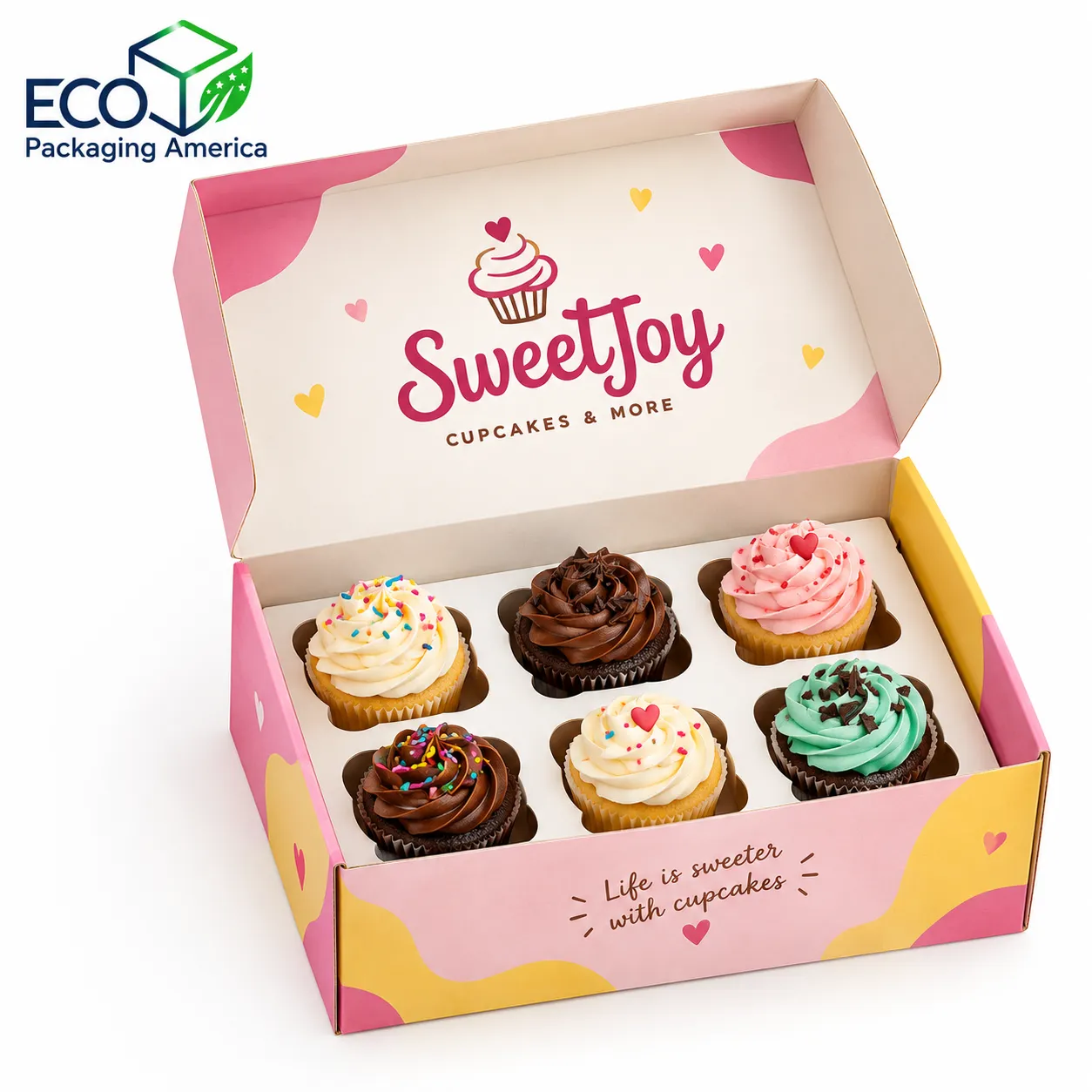 Custom New Year's Eve Cupcake Box with Insert