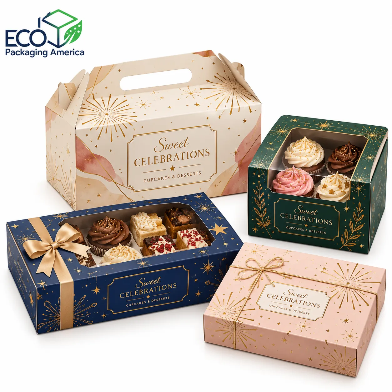 Custom New Year's Eve Cupcakes & Desserts Packaging
