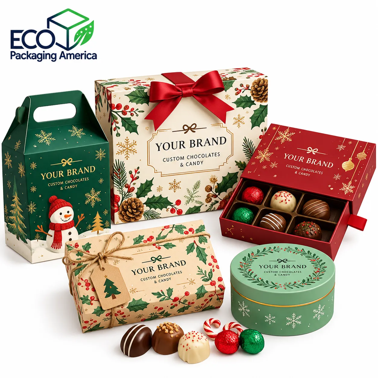 Custom Christmas Chocolates & Candy Box