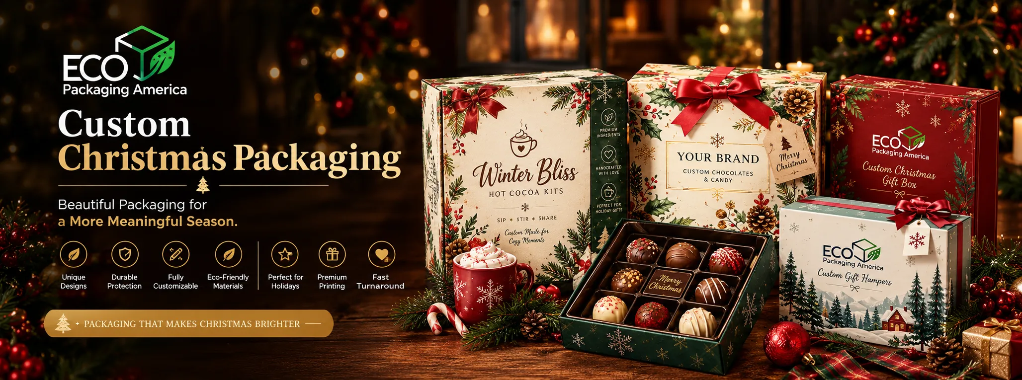 Custom Christmas Packaging Banner