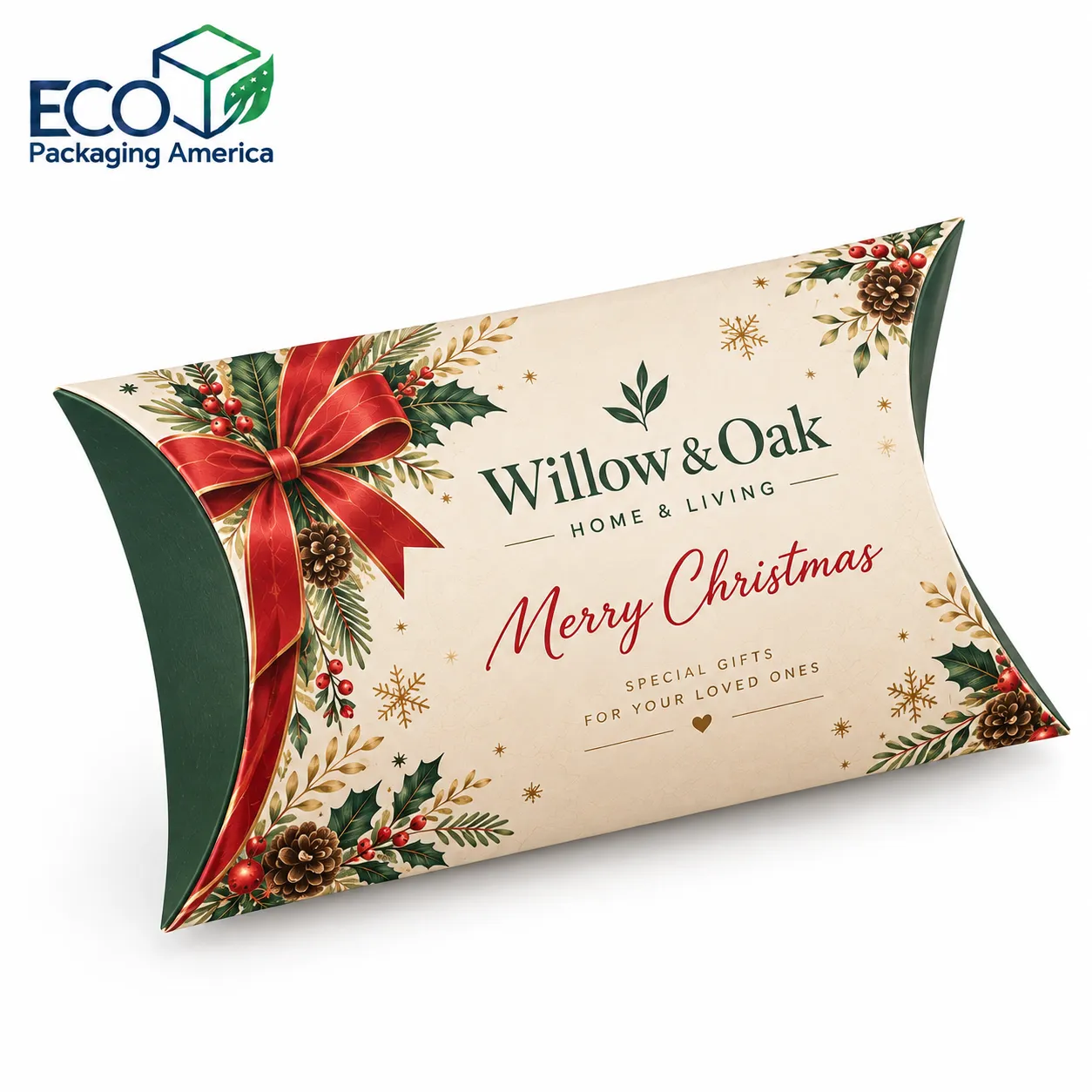 Custom Christmas Pillow Box