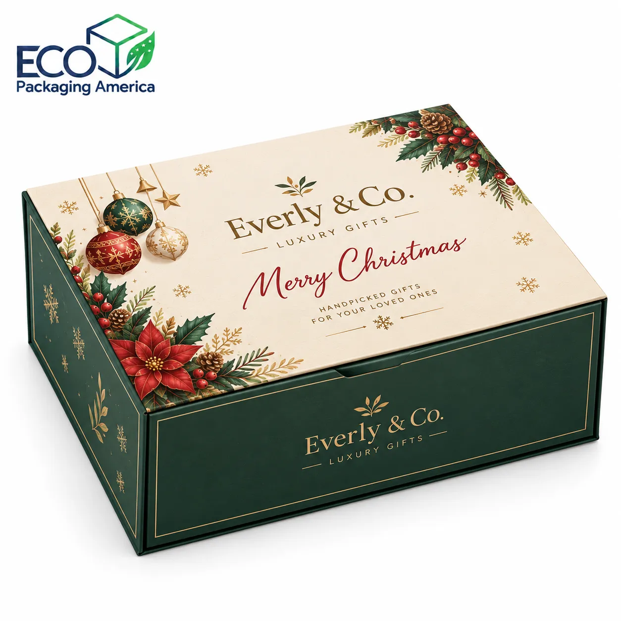 Custom Christmas Rigid Magnetic Closure Box