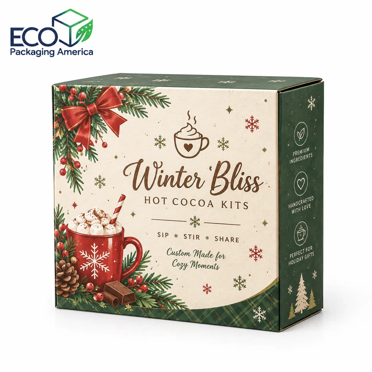 Custom Christmas Hot Cocoa Kits Box