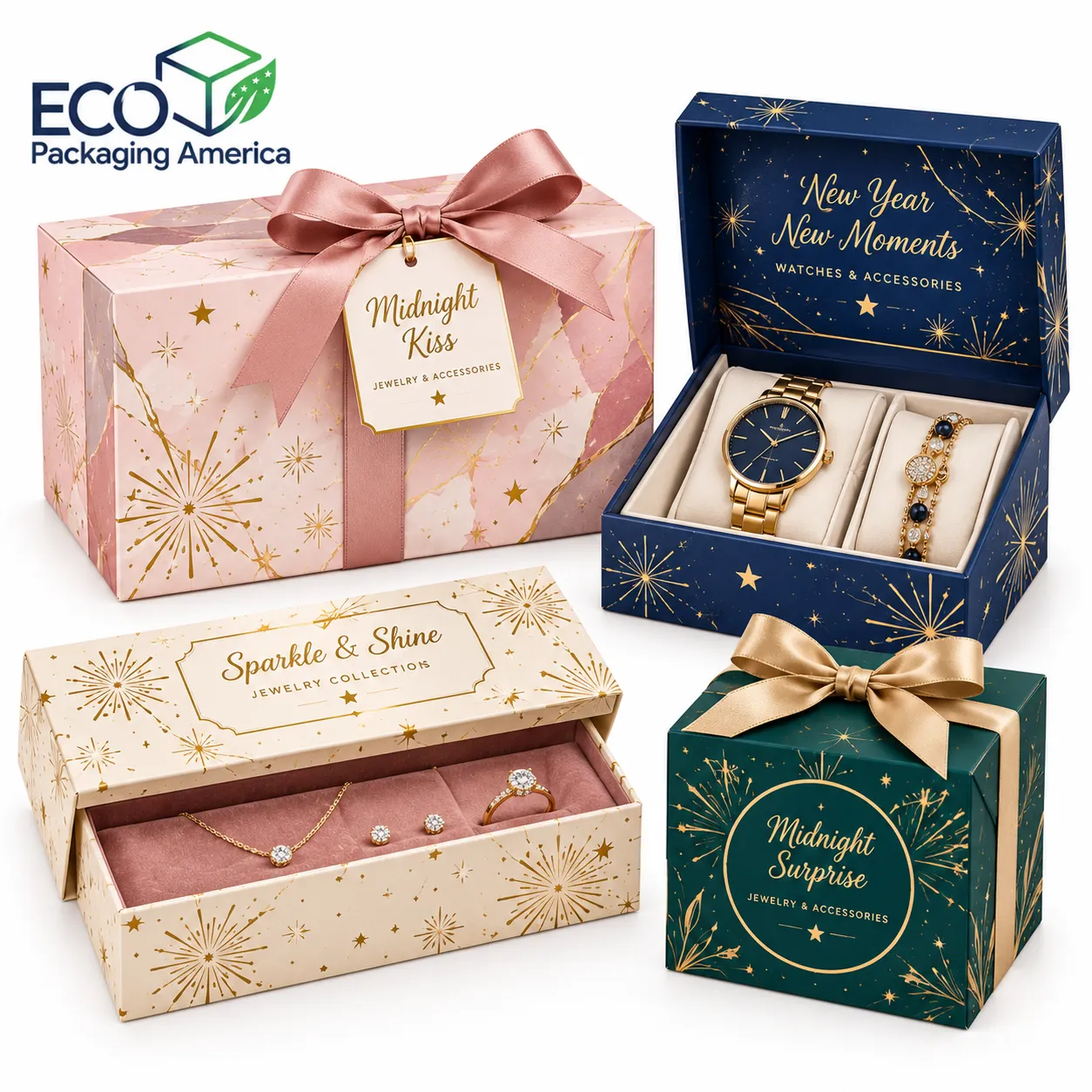 Custom New Year's Eve Jewelry & Accessories Packaging