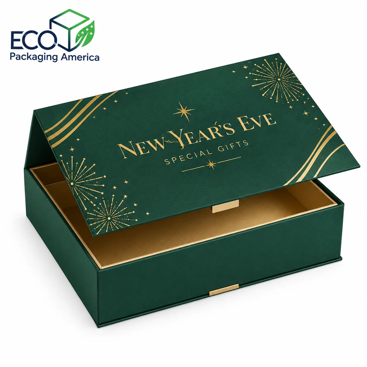 Custom New Year's Eve Rigid Magnetic Closure Box
